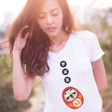 Auspicious Designer Tees - Daruma T-shirt Tee-Saurus