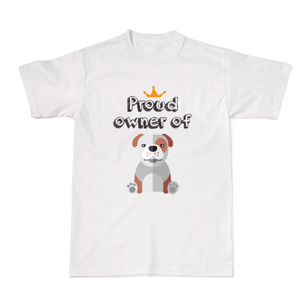 Dog - Pet Owner Designer Tees -  Bull Dog T-shirt Tee-Saurus