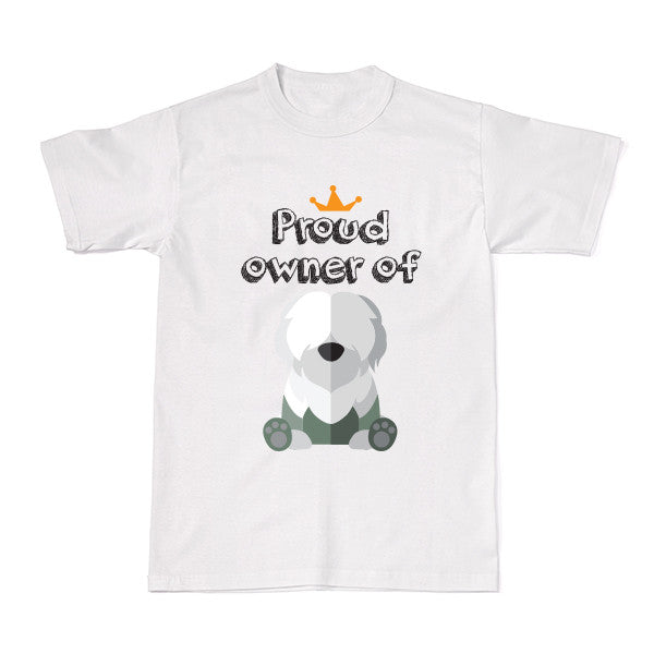 Dog - Pet Owner Designer Tees - Old English Sheepdog T-shirt Tee-Saurus