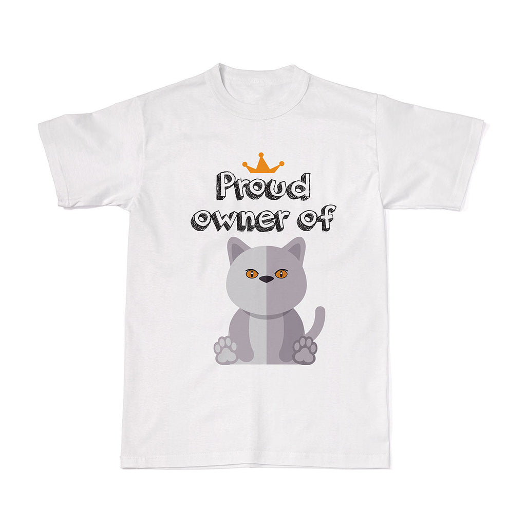 Pet Owner Tees-White British Cat-Tshirt Tee-Saurus