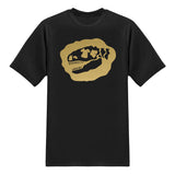 Signature Tee-Saurus Logo Tees - Chrome Gold T-shirt - Black Tee-Saurus
