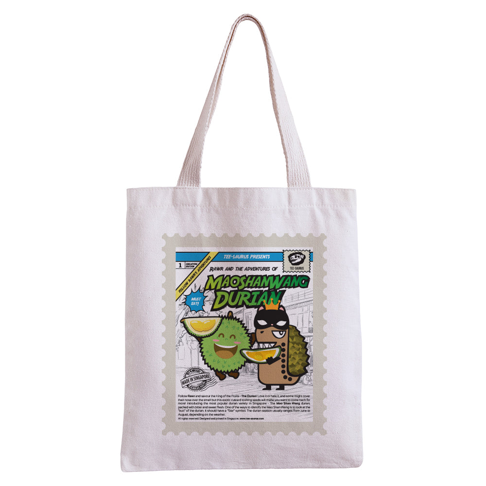 Tee-Saurus Happy Totes - Singapore Durian Tote Bag Tee-Saurus