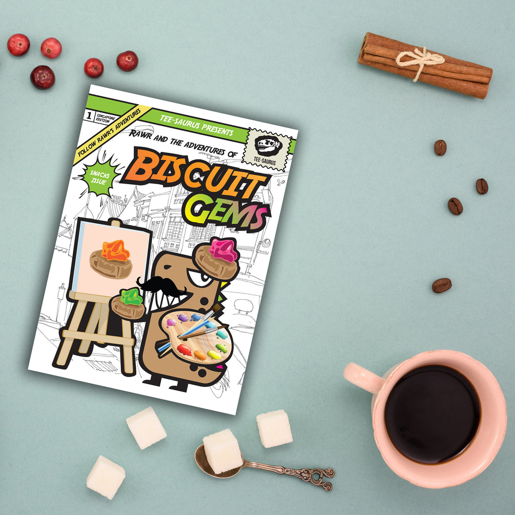 Unique Singapore Postcards Set of 9 by Tee-Saurus – Illustrated Souvenir Cards with Local Food & Cultural Icons