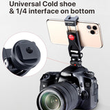 Ulanzi ST-10 Phone Clamp – Dual Cold Shoe Mount for Mic & Light