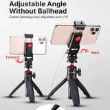 Ulanzi ST-10 Phone Clamp – Dual Cold Shoe Mount for Mic & Light