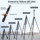 Ulanzi Ombra Travel Tripod. Only 1.3kg. Height extends up to 160cm.