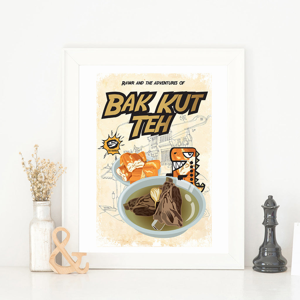 Art Prints - Rawr and the Bak Kut Teh Poster Collection Tee-Saurus