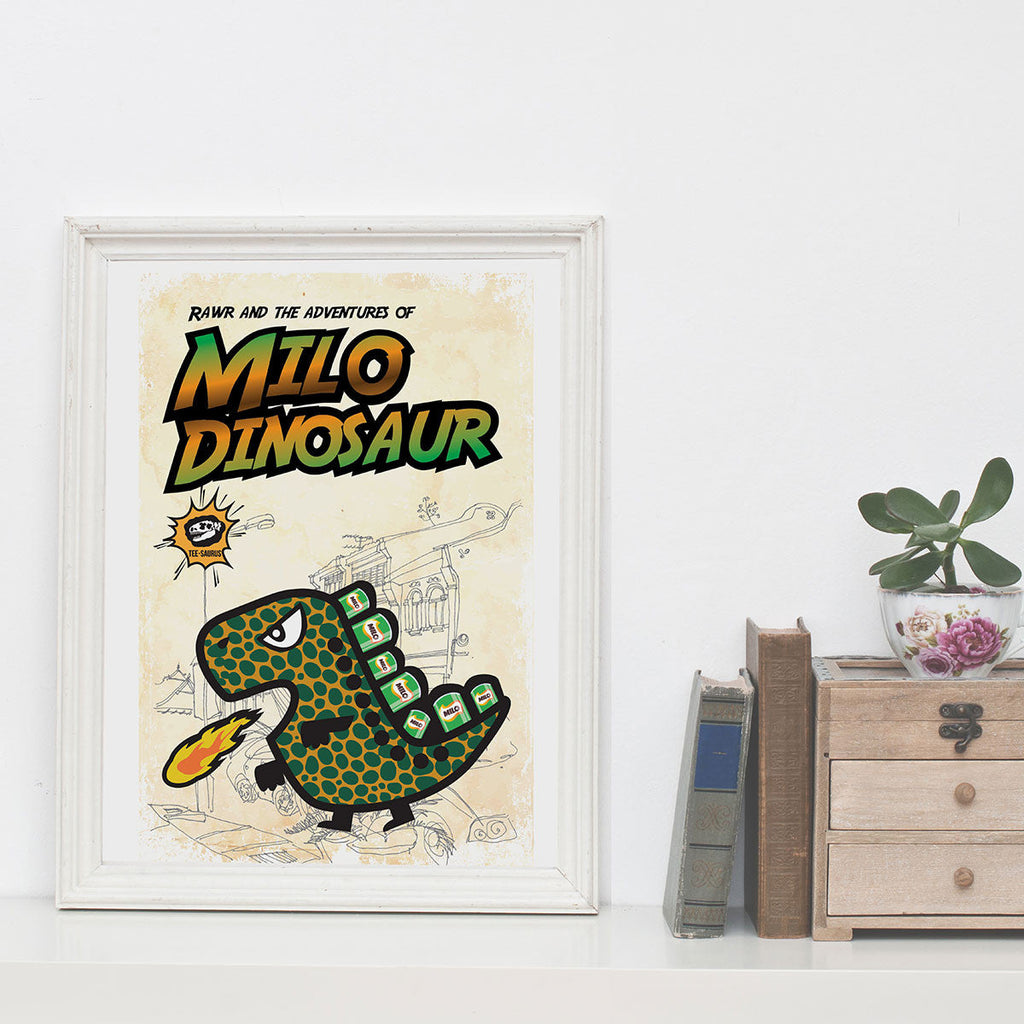 Art Prints - Rawr and the Milo Dinosaur Poster Collection Tee-Saurus