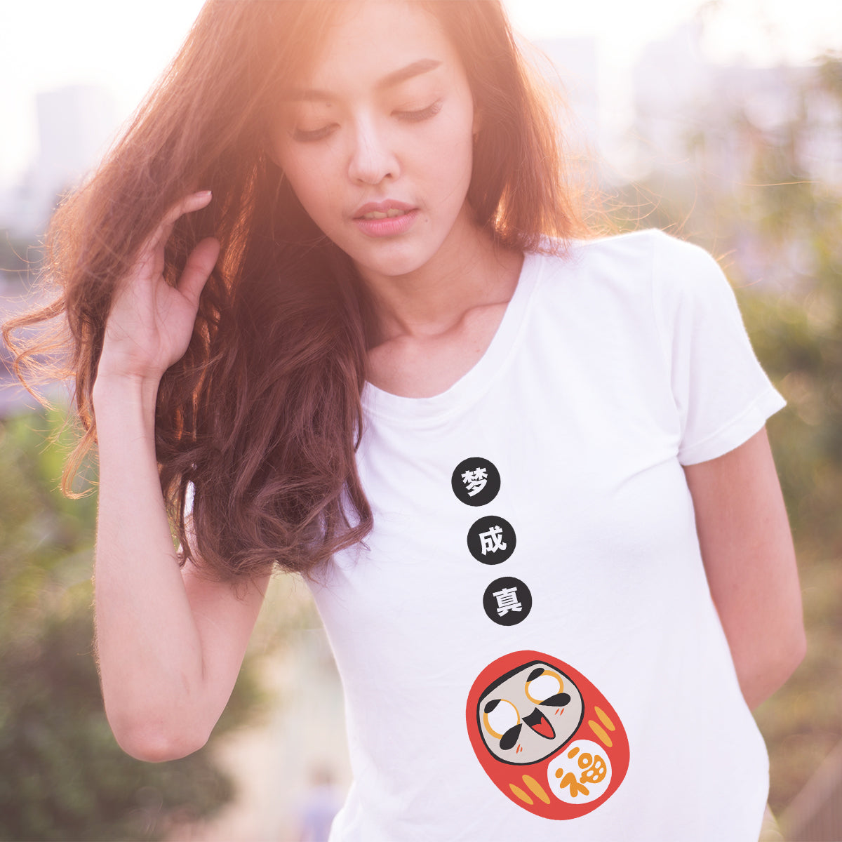 Auspicious Designer Tees - Daruma T-shirt Tee-Saurus