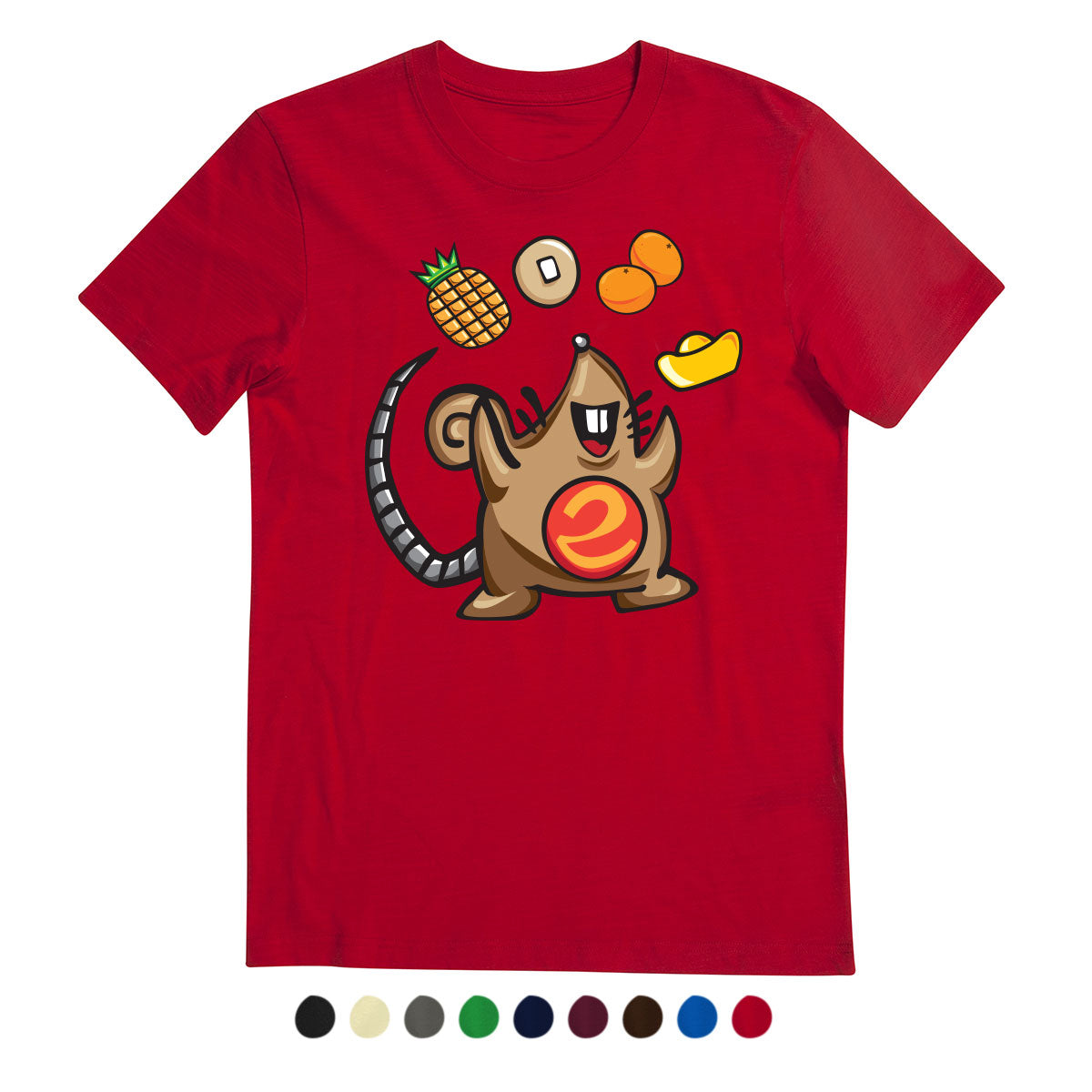 CNY Festive Designer Tees - Zodiac 2020 - Year of the Rat T-Shirt Tee-Saurus