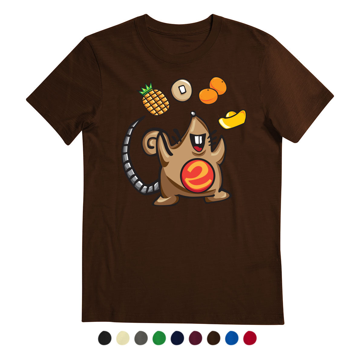 CNY Festive Designer Tees - Zodiac 2020 - Year of the Rat T-Shirt Tee-Saurus