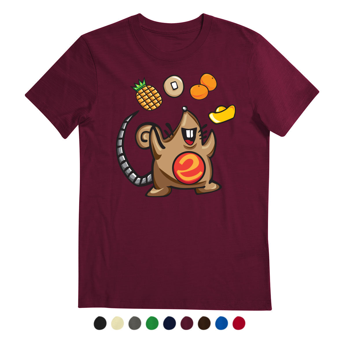 CNY Festive Designer Tees - Zodiac 2020 - Year of the Rat T-Shirt Tee-Saurus