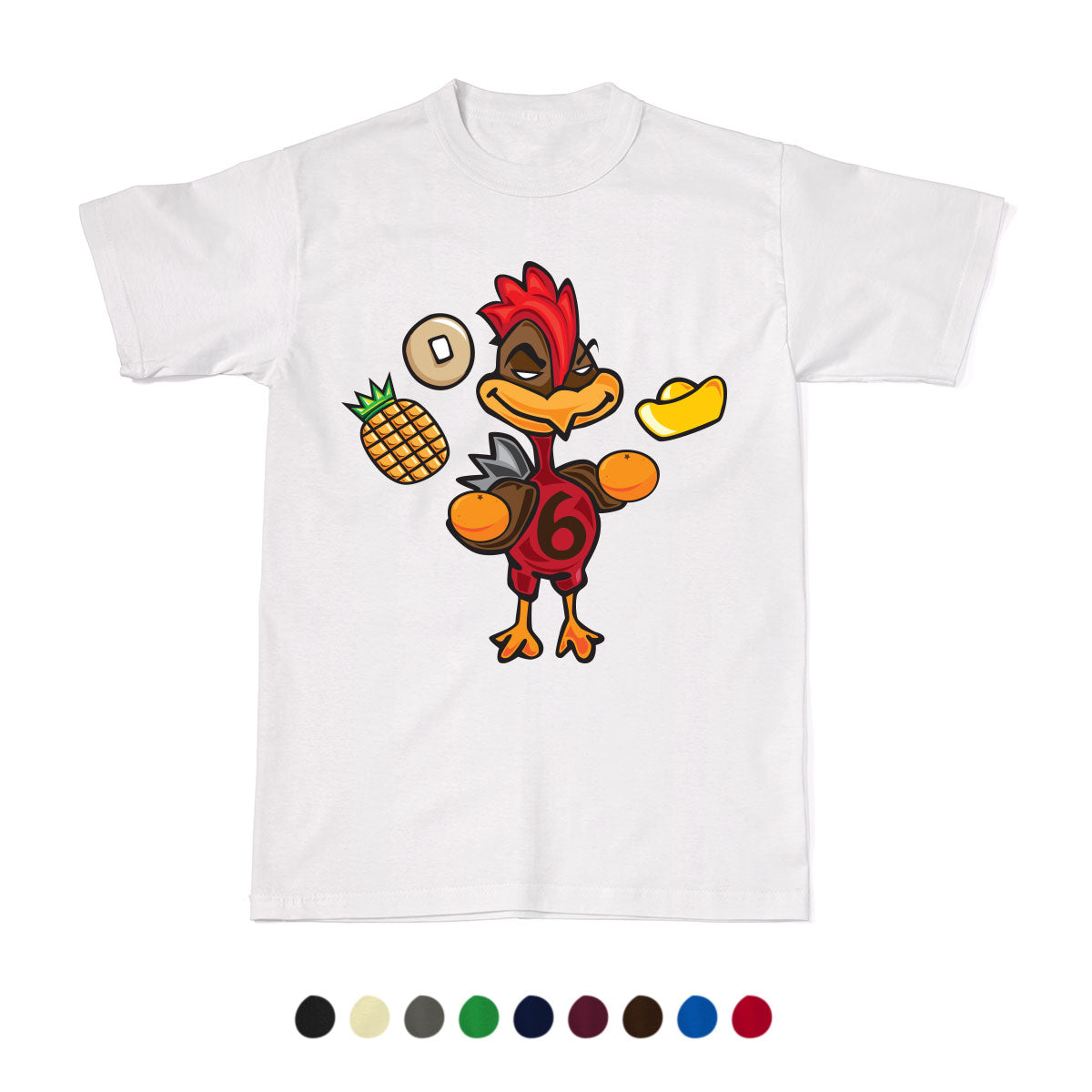 CNY Festive Designer Tees - Zodiac 2020 - Year of the Rooster T-Shirt Tee-Saurus
