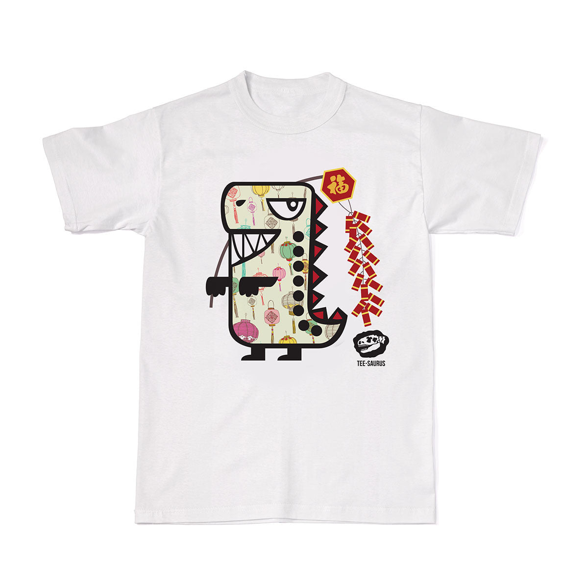 CNY Festive Tees - FIRECRACKER RAWR T-shirt Tee-Saurus
