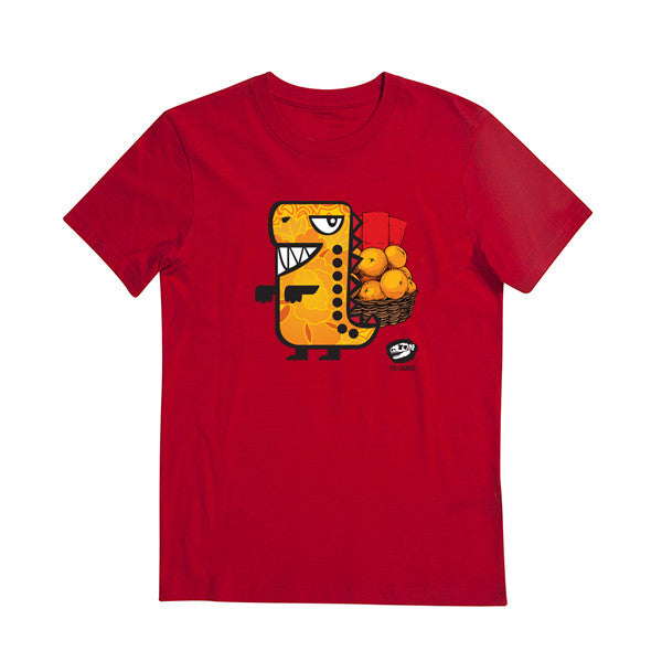 CNY Festive Tees - ORANGE RAWR T-shirts Tee-Saurus