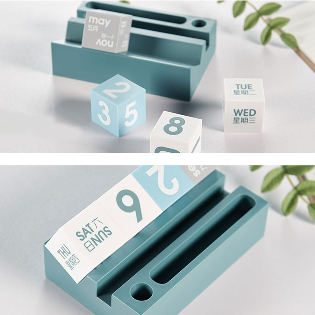 Calendar Cubes - Blue Tee-Saurus