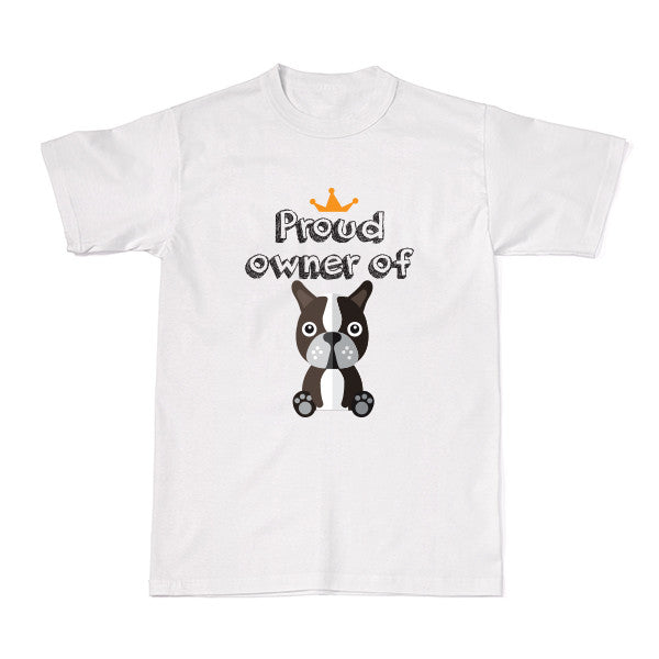 Dog - Pet Owner Designer Tees -  Boston Terrier T-shirt Tee-Saurus