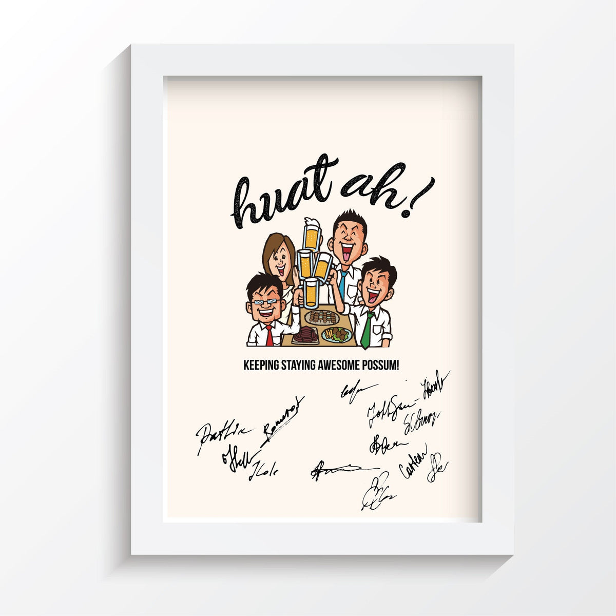 Tee-Saurus Farewell Poster - Huat Ah! Tee-Saurus