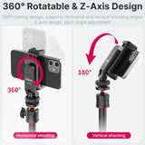 ULANZI ST-06S Phone Holder Clip 360 Dual Cold Shoe Vlog Mount for Mobile Smartphones Tee-Saurus