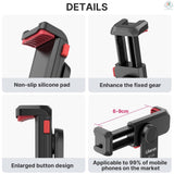 ULANZI ST-06S Phone Holder Clip 360 Dual Cold Shoe Vlog Mount for Mobile Smartphones Tee-Saurus