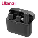 Ulanzi J12 Wireless Microphone System with 1 Receiver & 2 Microphones 20M Transmission Range Built-in Battery with Charging Case Tee-Saurus